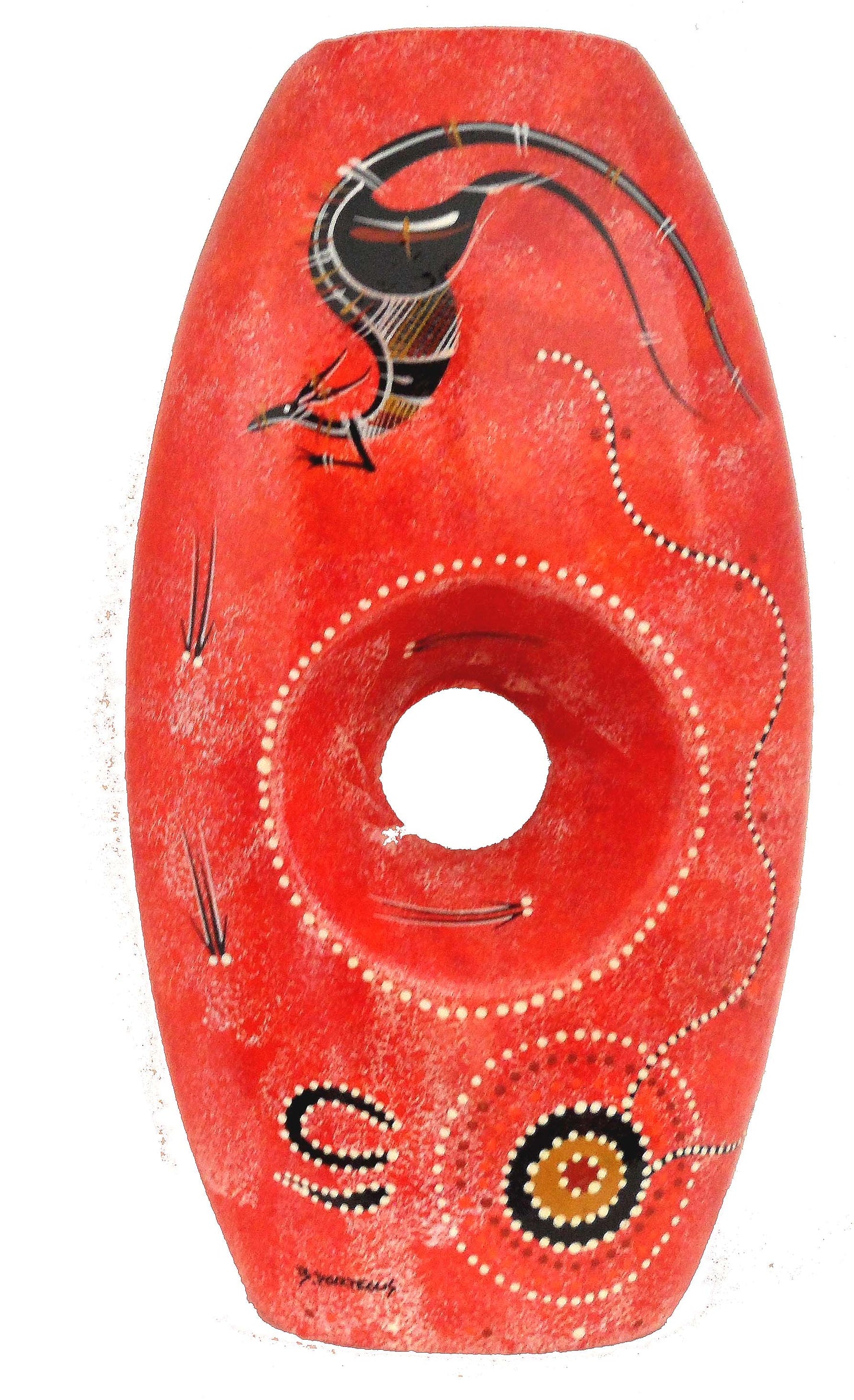 Vase medium “Namoi” 33 cm high. Handpainted in display box