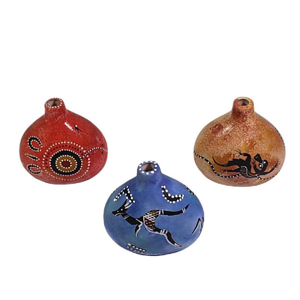 Vase mini round 12 cm high. Hand painted in display box