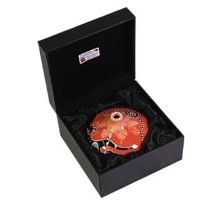 Vase squat round 12 cm hand painted in display box