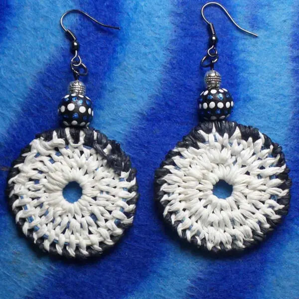 Indigenous hand woven earrings