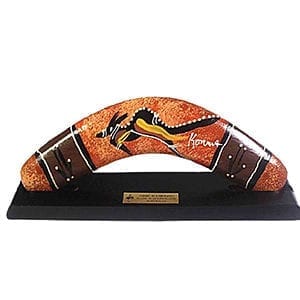 Boomerang 8 inch hand painted in gift box