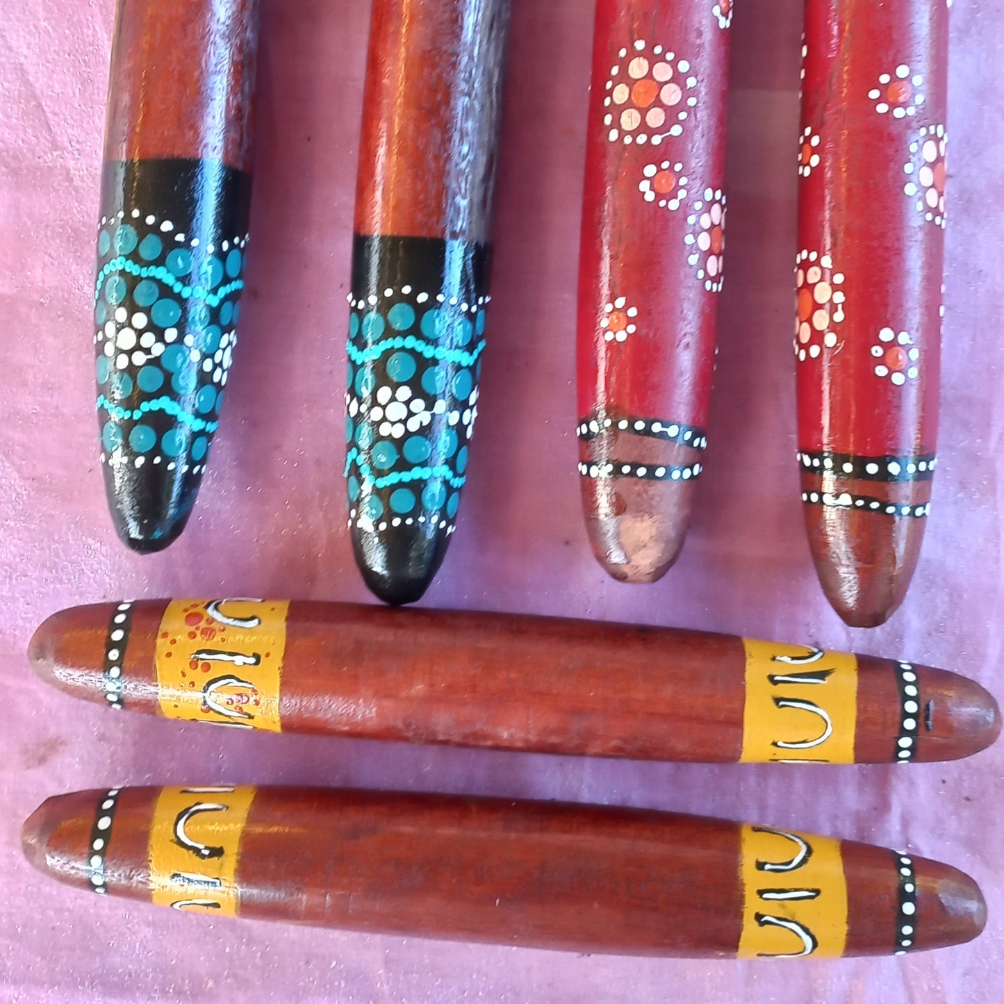 Clap sticks Hand paint wooden 220mm