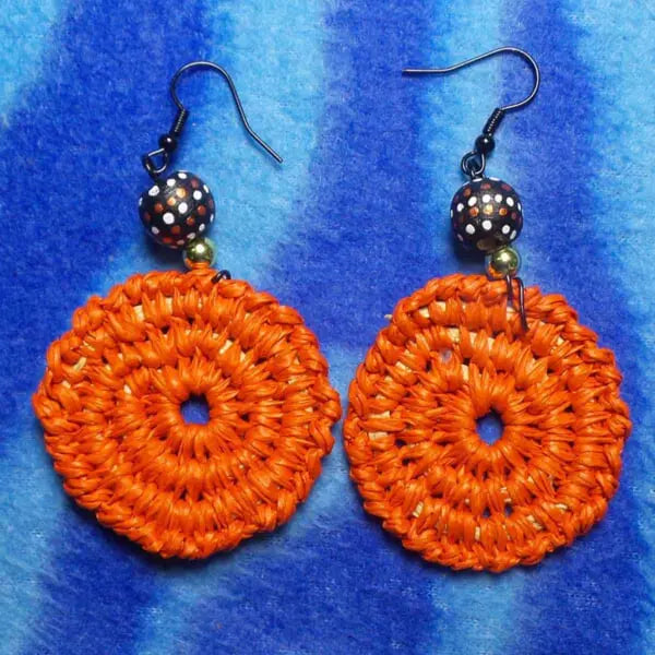Indigenous hand woven earrings