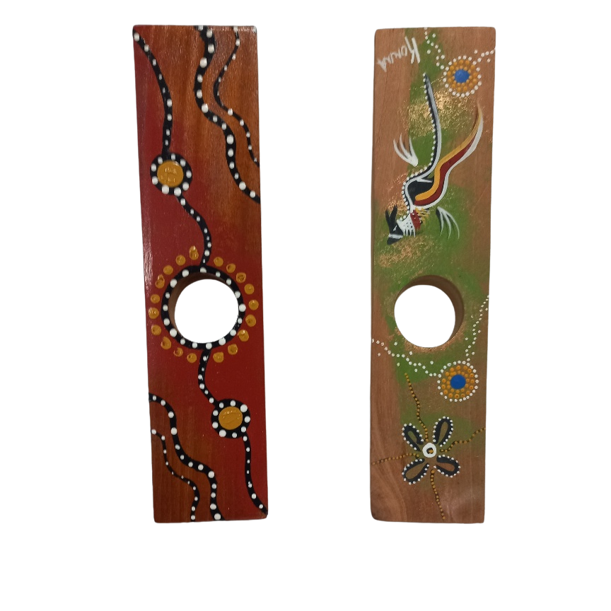 Wooden hand paint wine bottle holders