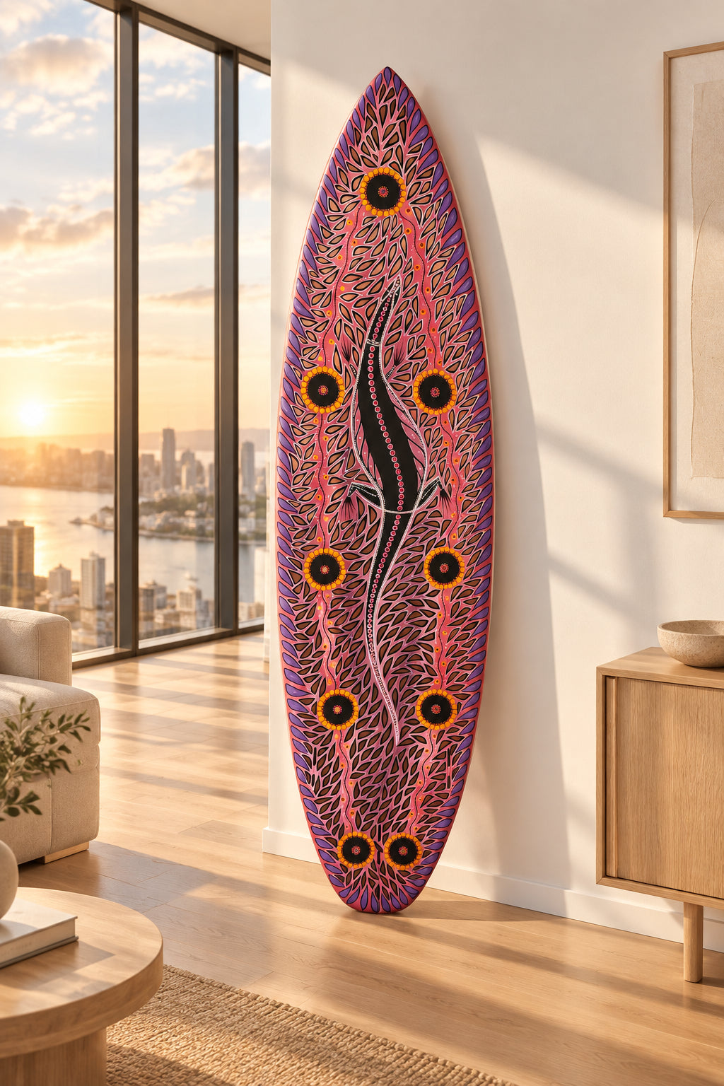 Hand painted Surboard by John Rotumah