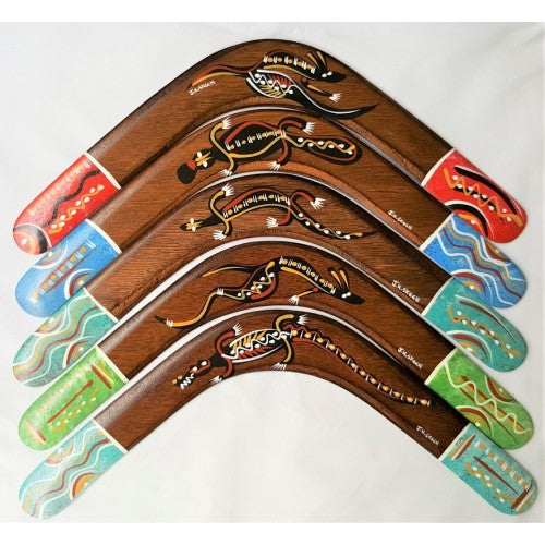 Plywood hand painted returning boomerangs 14 inch