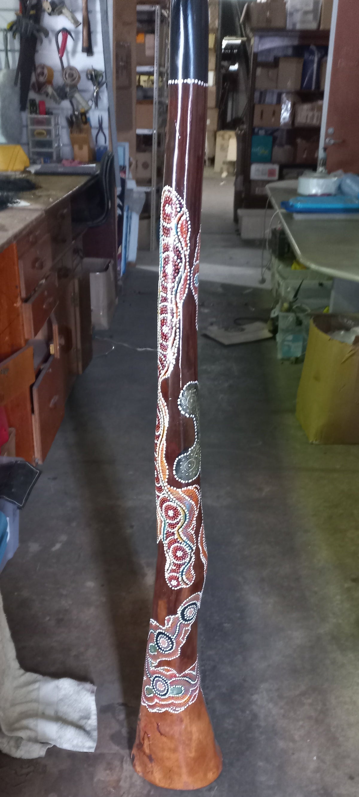 didgeridoo Woolybutt fron the Northern Territiory Paint by Leonie Roser