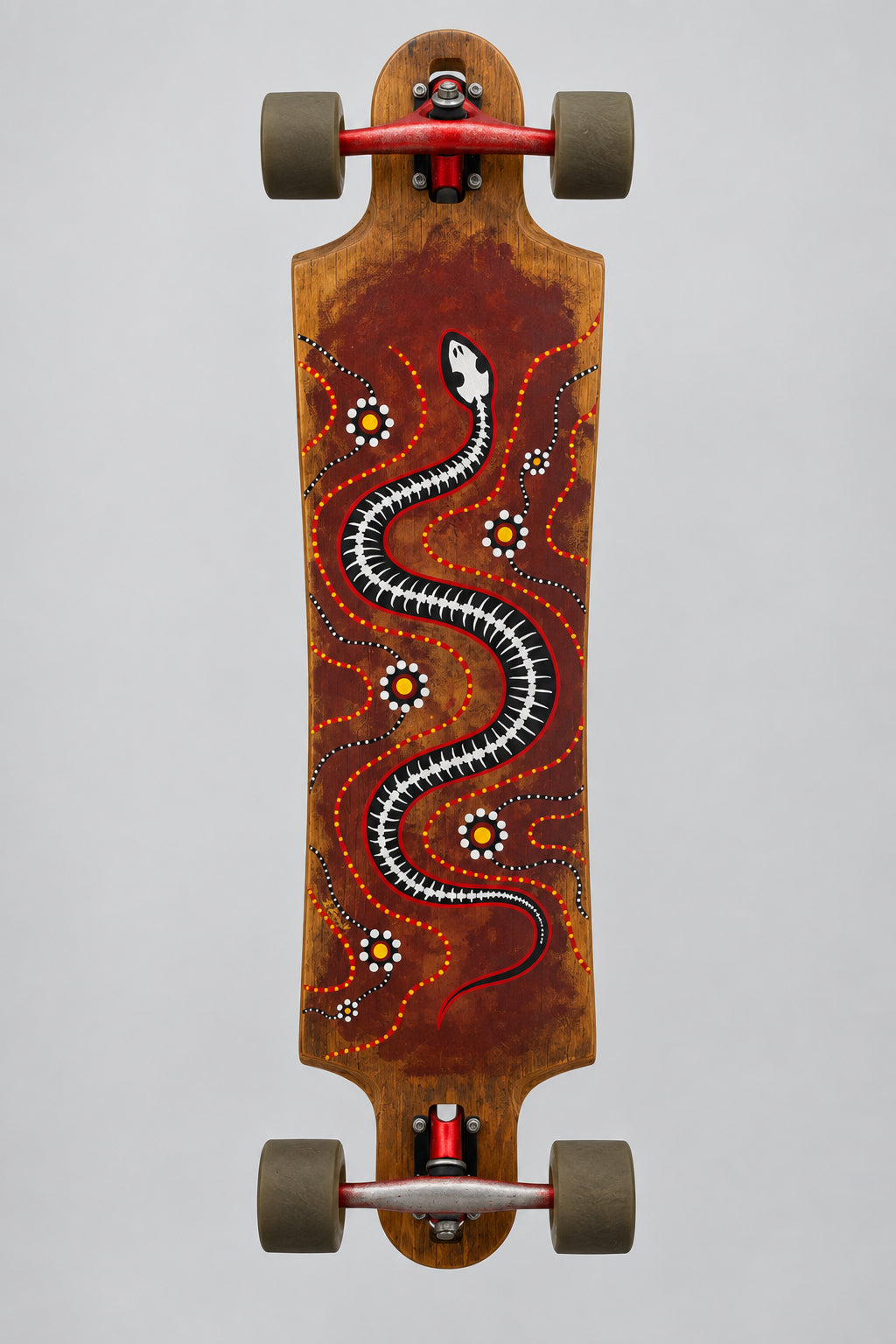 LongBoard hand painted skateboard by Isabella Eurell
