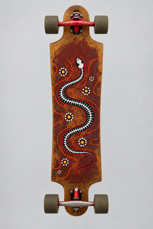 LongBoard hand painted skateboard by Isabella Eurell