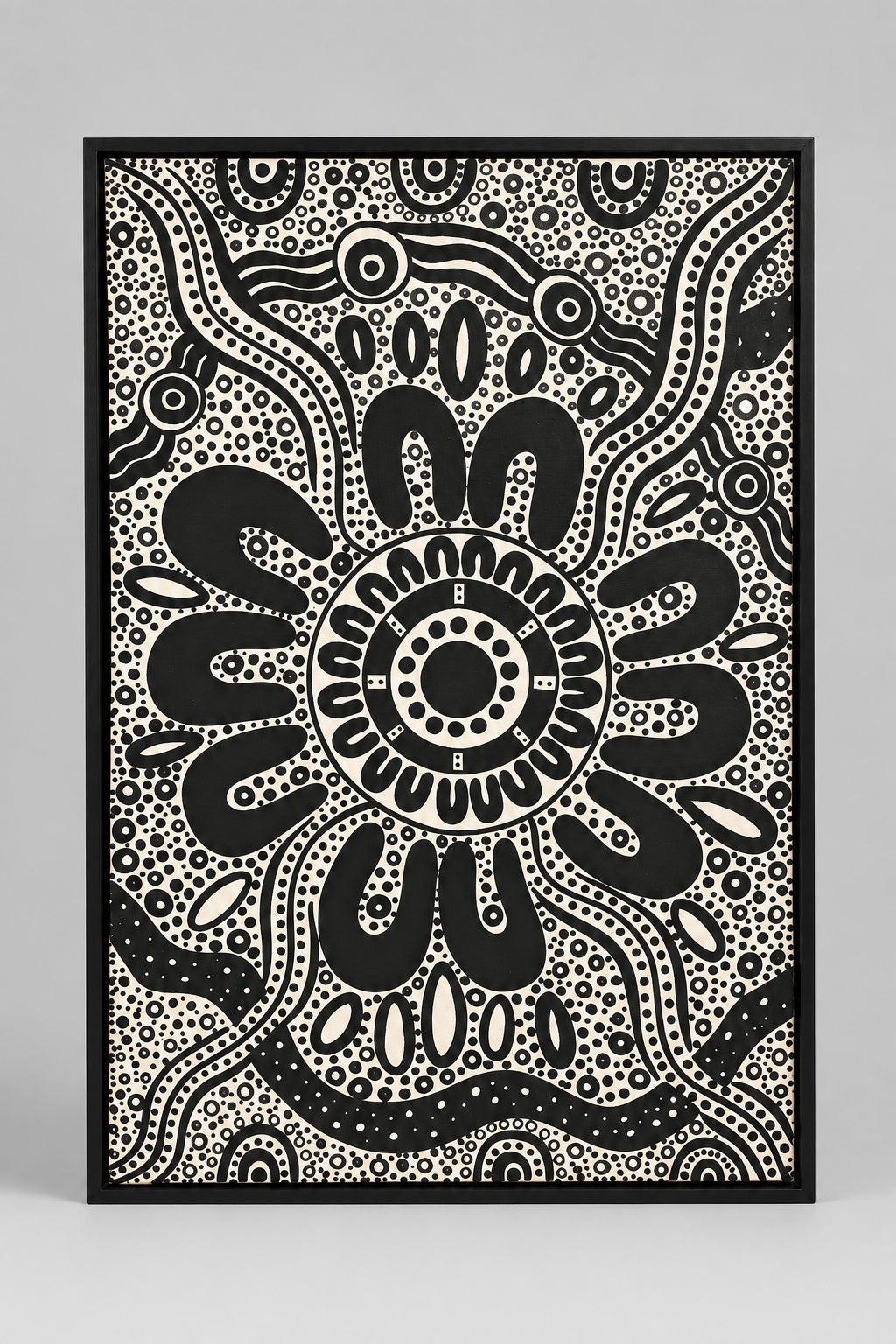 Hand painted stretched canvas by Nathan Falk Connection To Country two of two  set