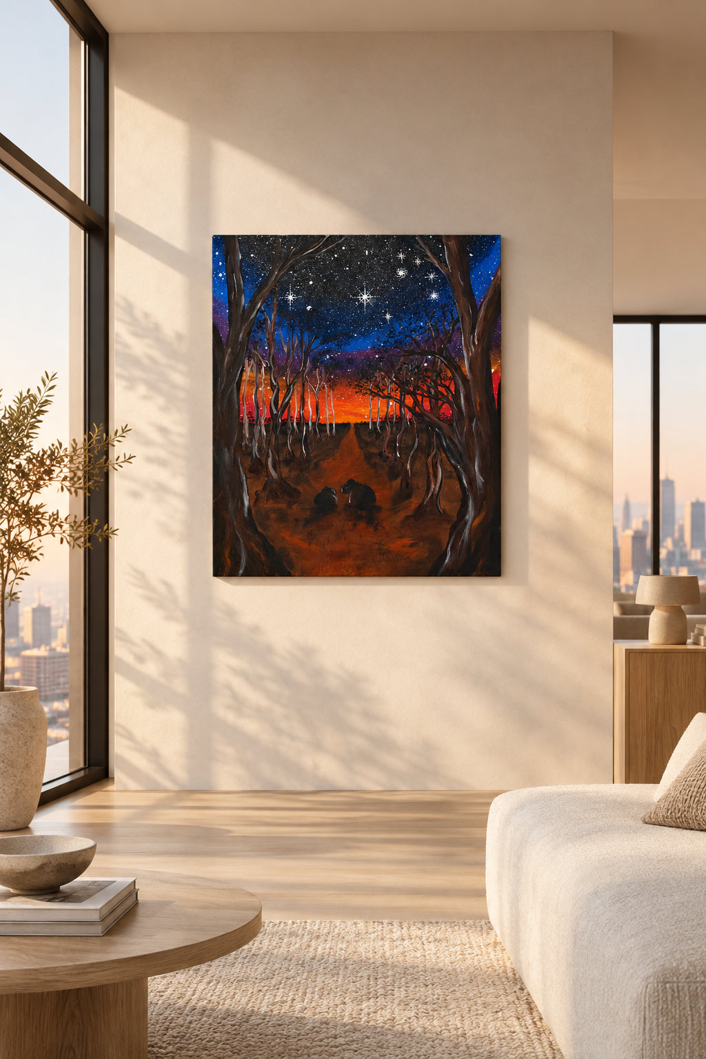 stretched canvas art "Wombat Dreaming" by Amanda steele