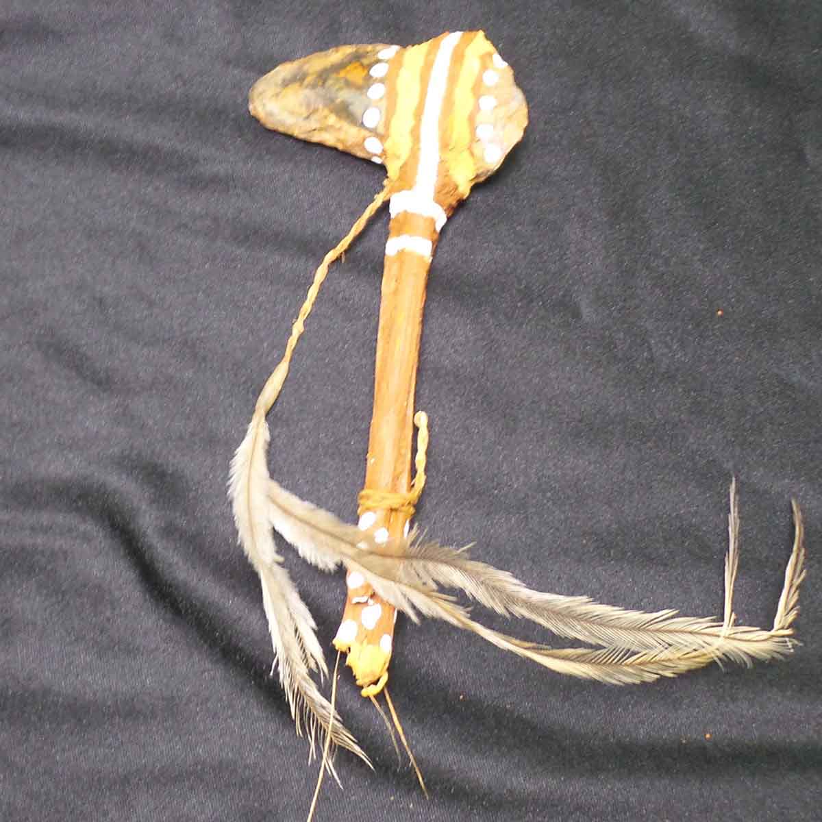 Authentic Indigenous stone ceremonial painted Axes in two sizes ...